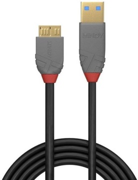 KABEL USB 3.0 A - MICRO B LINDY ANTHRA LINE 0,5M