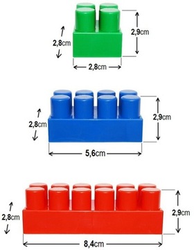 БОЛЬШИЕ СТРОИТЕЛЬНЫЕ БЛОКИ 100 шт. 2 цвета 328/837