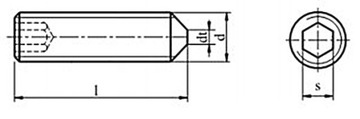 Установочный винт с головкой черный M8x10 DIN914 10 шт.