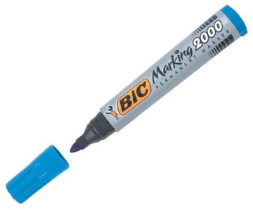 Перманентный маркер BIC 2000, синий, круглый наконечник