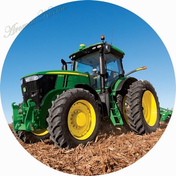 GRUBY OPŁATEK PREMIUM TORT TRAKTOR CIĄGNIK 20cm URSUS wzór28 + NAPIS GRATIS