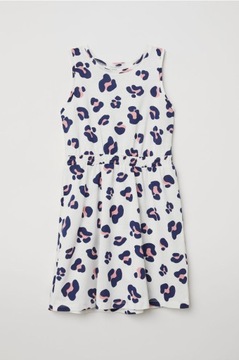 Леопардовое платье без рукавов H&M, размер 122/128