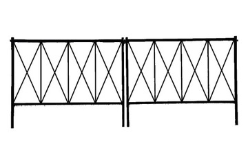 PŁOTEK OGRODOWY METALOWY 100 x 80 cm palisada