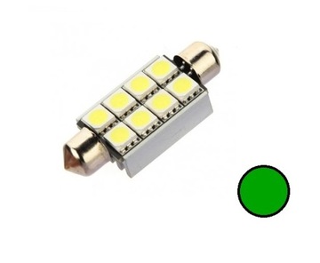 LED SV8.5 zielona 12V CANBUS 42mm C3W C5W C10W