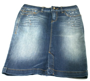 Bershka spódnica ołówkowa dżins jeans wiosna 34