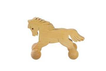 KONIK figurka ozdoba drewniany koń jeździk ozdoba