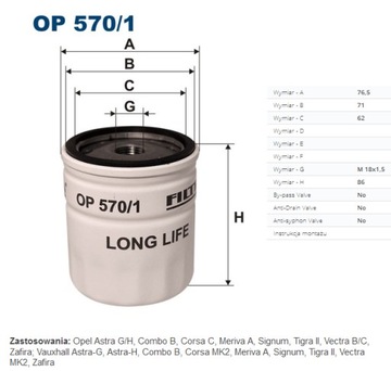 Filtron OP 570/1 Filtr oleju