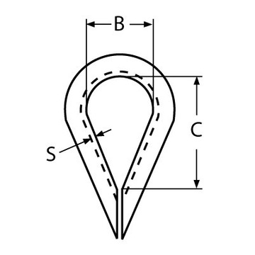 20 цепочек-каплевидных наперстков для веревок, НЕРЖАВЕЮЩАЯ НЕРЖАВЕЮЩАЯ V4, 4 мм