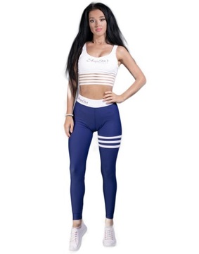 LEGGINSY SHAPESTAR -BLUE POWER NIEBIESKIE,PASKI XS