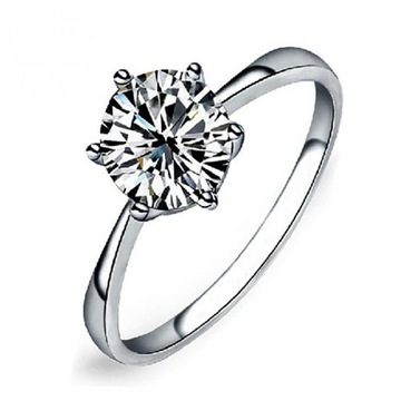Piękny klasyczny pierścionek zaręczynowy Swarovski