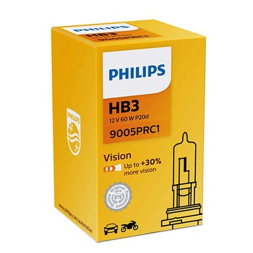 Philips Żarówka HB3 Vision 65W +30% więcej światła