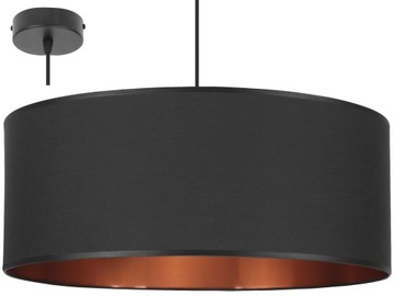 Stylowa LAMPA WISZĄCA środek miedź 50 cm Abażur