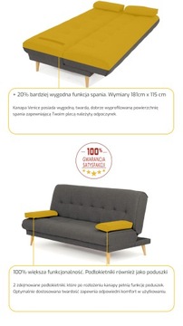 KANAPA VENICE 3 osobowa SOFA SKANDYNAWSKA MODERN