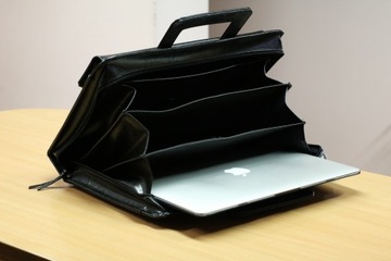 Прочный мужской портфель, кожаный портфель для документов.