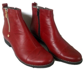 UNI-81 STYLOWE, KLASYCZNE BOTKI, KOZAKI SKÓRA NATURALNA PRODUKT POLSKI 39