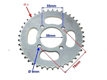 ЗАДНЯЯ ЗВЕЗДОЧКА ROMET JUNAK ZIPP ROUTER BENZER 42z