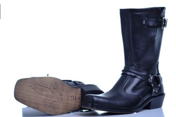 WYSOKIE KOWBOJKI model K-999 Skóra naturalna 39-46