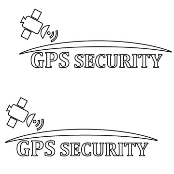 GPS SECURITY Bezpieczny Samochód 2 szt naklejka