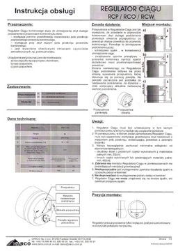 RCP-CH Регулятор тяги дымохода Darco