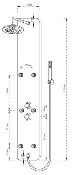 фото ориг. №3, Panel shower kerra cleo with hydromassage black