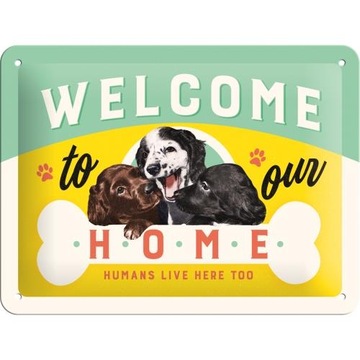 Tablica Welcome to our Home 15x20 metal 26210