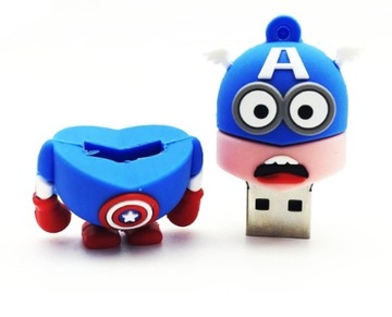 USB-ПЕРЕДНИК 8 ГБ МИНЬОНЫ КАПИТАН АМЕРИКА ГЕРОЙ