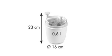 РУЧНАЯ МАШИНА ДЛЯ ПРИГОТОВЛЕНИЯ МОРОЖЕНОГО ДОМАШНЕГО СОРБЕТА TESCOMA DELLA CASA