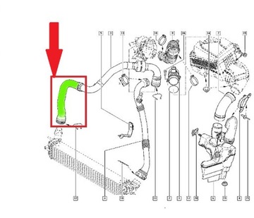 ШЛАНГ ИНТЕРКУЛЕРА RENAULT LAGUNA III 1.5 DCI