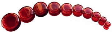 Plug tunel LIQUID krew BLOOD akrylu akrylowy saddle siodłowy czerwony 16mm