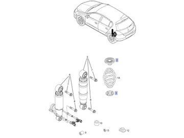 ПОДУШКИ ЗАДНЕЙ РЕССОРЫ РЕЗИНОВЫЕ БУФЕРЫ OPEL ASTRA G H