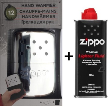 Набор грелок для рук ZIPPO, 12 часов, хром + бензин