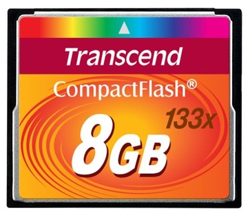 Карта памяти CompactFlash CF Transcend 133x 8 ГБ