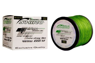 PLECIONKA MISTRALL SHIRO 0,25 mm / 1000m ZIELONA