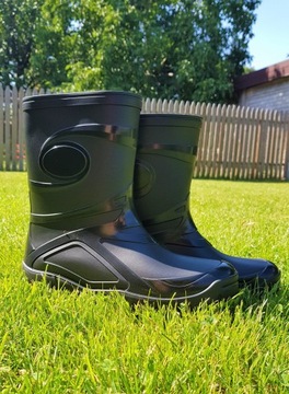 Женские молодежные резиновые сапоги, польские резиновые сапоги, черные