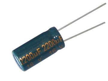 Kondensator 2200uF 16V 105C 10x20mm LOW ESR -2szt