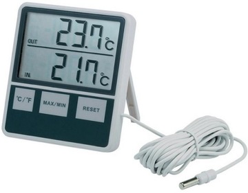 TERMOMETR ZEWNĘTRZNY WEWNĘTRZNY 2w1 LCD POKOJOWY DOKŁADNY BASETECH GERMANY