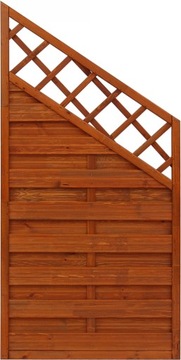 płot drewniany HAMBURG 180/120x90 teak ogrodzenie