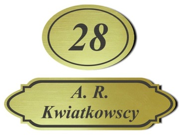 TABLICZKI Z GRAWEREM NA DRZWI NAZWISKO+NUMER DX26