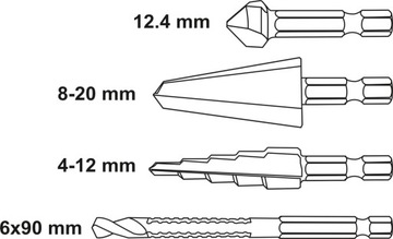 Сверла, развертки, зенковки YATO SET