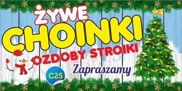 Baner Reklamowy - Ozdoby Swiąteczne Kiermasz 2x1m