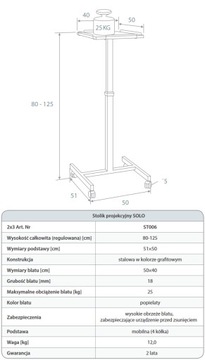 Мобильный презентационный стол 2x3 SOLO