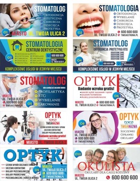 Baner Reklama Stomatolog Dentysta 2,5x1,25m SZYLD