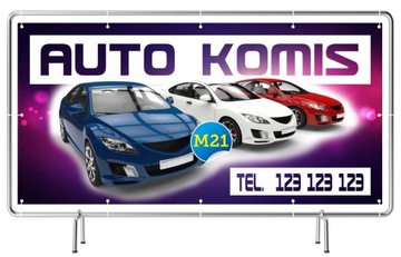 Solidny Baner reklamowy 3x1m Auto Komis - Szyld