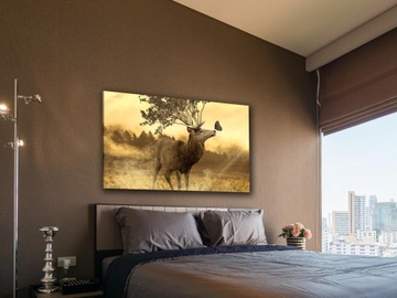 Картина ОЛЕНЬЯ ЛЕС Большая для спальни на холсте