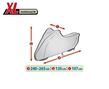 Чехол МОТОЦИКЛ, длина 240–265 см XL