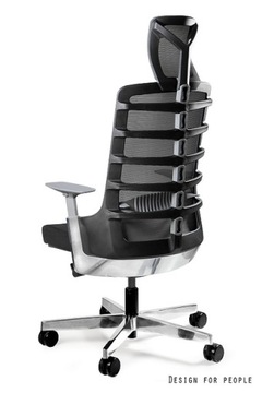 Fotel SPINELLY Z ZAGŁÓWKIEM black ergonomiczny