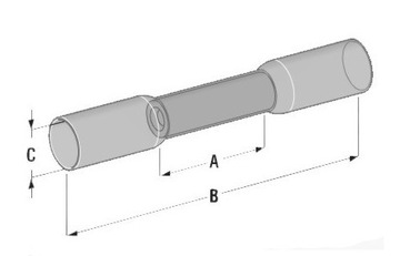 Быстроразъемная термоусадочная муфта с клеем 0,1-0,5мм2.