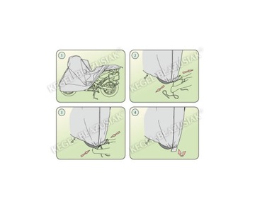 Мотоциклетный брезент размер L + багажник 215 - 240 см.