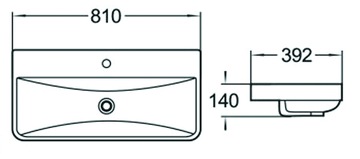 MEXEN DAGNA МЕБЕЛЬНАЯ РАКОВИНА 81x39 см СТОЛЕШНИЦА