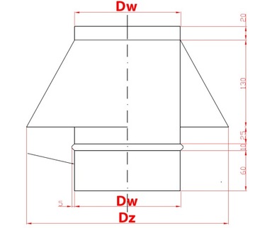 Колпак дымохода, диаметр 200 мм, мундштук диффузора